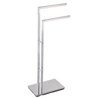 MSV Handdoeken rek badkamer - zilver chroom metaal - 30 x 85 cm - thumbnail