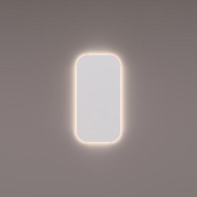 HIPP Design spiegel Basic Line Verticaal Afgerond met Indirecte LED Verlichting 40 x 80 x 3 cm + Spiegelverwarming en Infrarood Sensor Dimmer