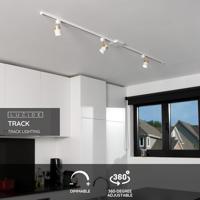 Lucide TRACK FLORIS Railspot - 1-fase Railsysteem / Railverlichting - 1xGU10 - Wit (Uitbreiding) - thumbnail