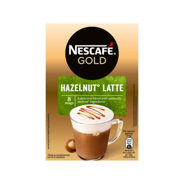 Nescafe Hazelnootsmaak Latte 8 x 17 g bij Jumbo Nescafe Hazelnootsmaak Latte 8 x 17 g bij Jumbo