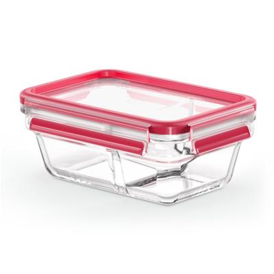 Emsa Clip & Close Voorraadbox 0.8 l Glas Met deksel, Met kliksluiting, Waterdicht, Vaatwasserbestendig Transparant, Rood 600740 Emsa Clip & Close Voorraadbox 0.8 l Glas Met deksel, Met kliksluiting, Waterdicht, Vaatwasserbestendig Transparant, Rood 600740