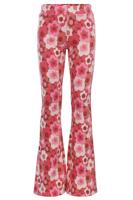 LOOXS Little Zomer flair broek meisjes jaquard - Camo rood - thumbnail