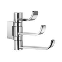 Hakenset Smedbo Ice 3 Stuks Draaibaar Chroom - thumbnail