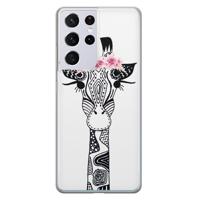 Samsung Galaxy S21 Ultra siliconen telefoonhoesje - Giraffe - thumbnail