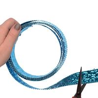 Vaessen Creative • aluminiumdraad triangle embossed 2.8mmx5m turquoise - thumbnail