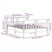 Bedframe zonder matras massief grenenhout wasbruin 160x200 cm - thumbnail
