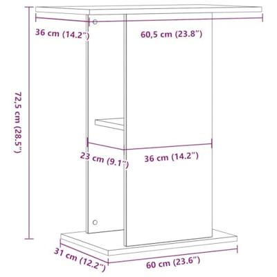 Aquariumstandaard 36x60,5x72,5 cm bewerkt hout oud houtkleurig