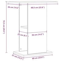 Aquariumstandaard 36x60,5x72,5 cm bewerkt hout oud houtkleurig - thumbnail