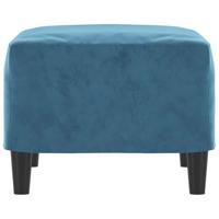 Voetenbank 60x50x41 cm fluweel blauw - thumbnail