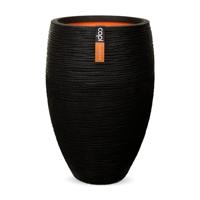 Capi Nature Rib NL vase luxe 39x60cm bloempot zwart - thumbnail