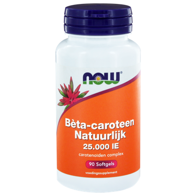 NOW Bèta-caroteen Natuurlijk 25.000 IE Softgels NOW Bèta-caroteen Natuurlijk 25.000 IE Softgels