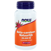 NOW Bèta-caroteen Natuurlijk 25.000 IE Softgels - thumbnail