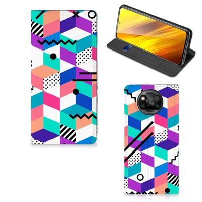 Xiaomi Poco X3 Pro | Poco X3 Stand Case Blokken Kleurrijk