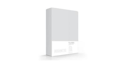 Romanette Romanette flanel hoeslaken Zilver 90x200