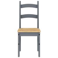 Eetkamerstoelen 2 st 40x46x99 cm massief grenenhout grijs - thumbnail