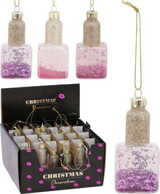 Hangdeco nagelak 80mm 3ass kerstversiering Nampook - Nampook