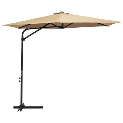 VidaXL Parasol met stalen paal 300 cm taupe