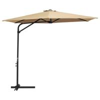 VidaXL Parasol met stalen paal 300 cm taupe - thumbnail