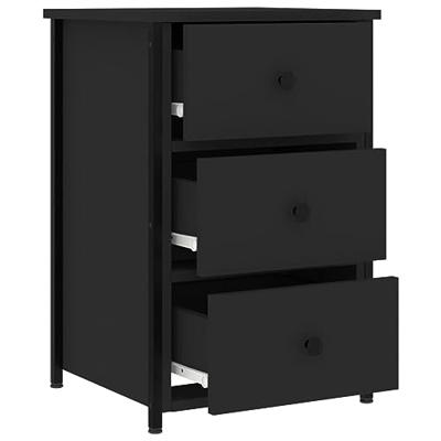 Nachtkastjes 2 st 40x36x60 cm bewerkt hout zwart