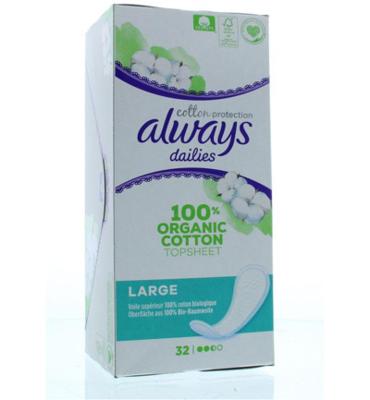 Dailies cotton protection inlegkruisjes large 32 Stuks