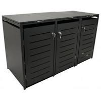 Kliko ombouw - Verzinkt staal - voor 3 kliko's Antraciet - thumbnail