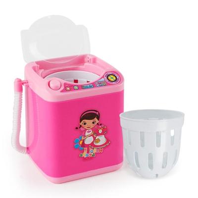 Mini multifunctionele Kids wasmachine speelgoed schoonheid spons borstels wasmachine (roze)