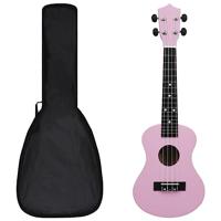 VidaXL Ukuleleset met tas voor kinderen sopraan 23'' roze - thumbnail