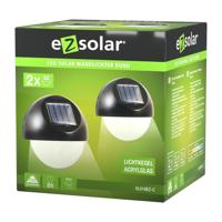 Ezolar Led solar wandlampset 2-delig warmwit - thumbnail