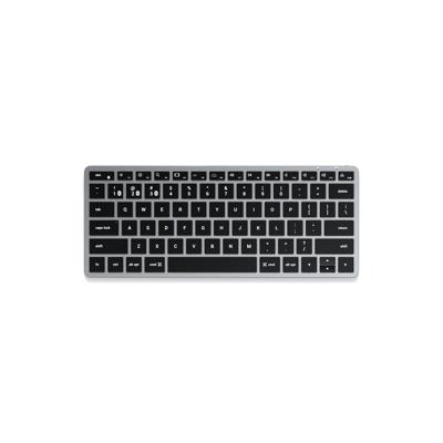 Satechi Slim X1 Mini Toetsenbord Bluetooth QWERTZ, Duits Antraciet Multimediatoetsen, Verlicht