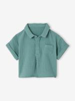 Hemd met korte mouwen smaragdgroen - thumbnail