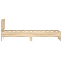 Bedframe met hoofdbord zonder matras sonoma eiken 90x190 cm - thumbnail