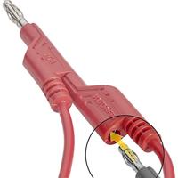 VOLTCRAFT Meetsnoer Banaanstekker 4 mm Banaanstekker 4 mm 1.00 m Rood 1 stuk(s) - thumbnail