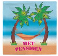 Pensioen Servetten Palmboom (20st) - thumbnail