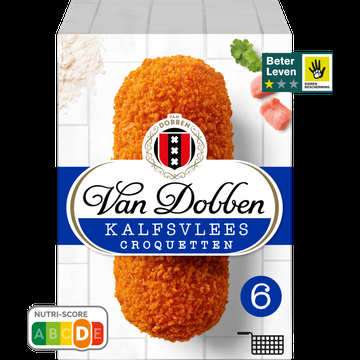 Van Dobben Kalfsvlees Croquetten 6 x 80 g bij Jumbo Van Dobben Kalfsvlees Croquetten 6 x 80 g bij Jumbo