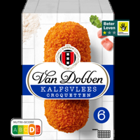 Van Dobben Kalfsvlees Croquetten 6 x 80 g bij Jumbo - thumbnail