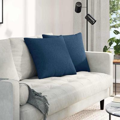 VidaXL Sofa kussens 2 pcs blauw 50 x 50 cm stof