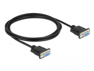 Delock Seriële Kabel RS-232 Sub-D9 Stekker naar Stekker 10 m Nulmodem Delock Seriële Kabel RS-232 Sub-D9 Stekker naar Stekker 10 m Nulmodem