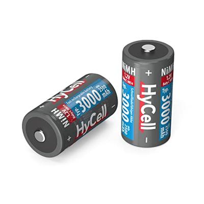 HyCell Oplaadbare batterij batterij baby C type 3000mAh NiMH zonder geheugeneffect 2-pack foto batterij digitale camera speelgoed accu