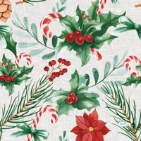 Duni 3-laags tissue servet seasonal delight 33x33cm rood, groen 20 stuks - thumbnail