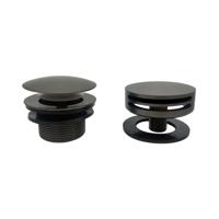 Wiesbaden Caral afbouwdeel rond badafvoer met overloop en vulfunctie gunmetal - thumbnail