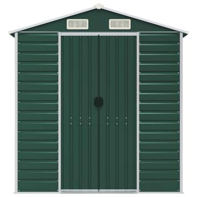 Tuinschuur 191x130x198 cm gegalvaniseerd staal groen