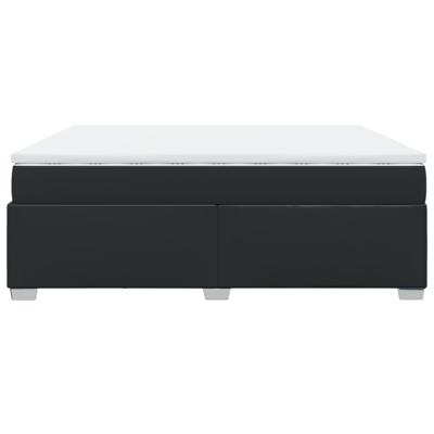 Boxspring met matras kunstleer zwart 200x200 cm