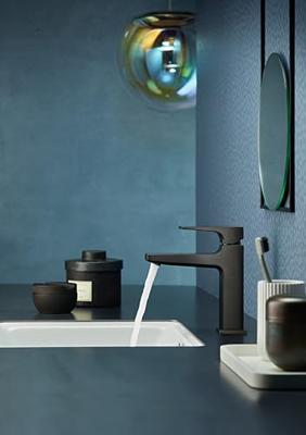 Hansgrohe Metropol 110 wastafelkraan - 18.4cm hoog - push open waste - voorsprong 13.5cm - brushed black chrome (antraciet) 32507340 Hansgrohe Metropol 110 wastafelkraan - 18.4cm hoog - push open waste - voorsprong 13.5cm - brushed black chrome (antraciet) 32507340