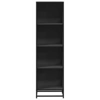 Boekenkast 40x35x139 cm bewerkt hout zwart - thumbnail