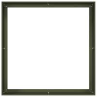 Plantenbak 100x100x40 cm staal olijfgroen - thumbnail