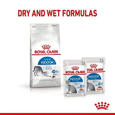 ROYAL CANIN Indoor Sterilized - Nat kattenvoer - Stukjes in saus 12x85 g