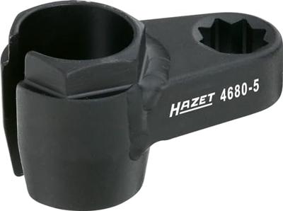 HAZET Dopsleutel voor uitlaatsonde 4680-5 · 1/2 inch (12,5 mm) achtkant hol · Buiten-zeskant-profiel · SW 22 mm
