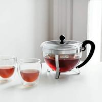 Theepot Bodum CHAMBORD Grijs Transparant 1,3 L 16,8 x 23,3 x 16,8 cm - thumbnail