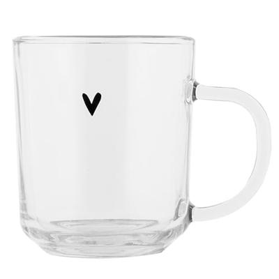 Clayre & Eef Theeglas hart 200ml