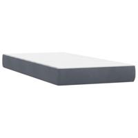 Boxspring met matras fluweel donkergrijs 100x210 cm - thumbnail